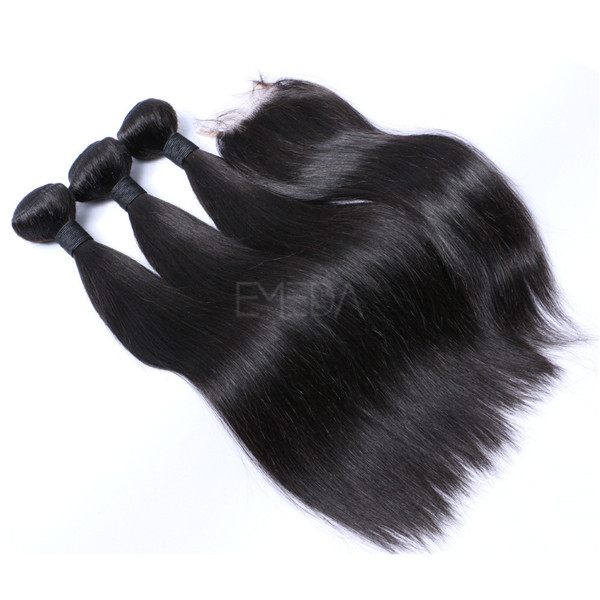 20 inch weft hair extensions bundles with closure YJ223